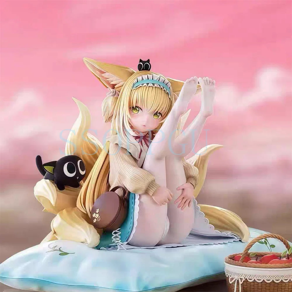 NEUE Arknights Figur Suzuran Nachmittagstee Anime Fox Girl PVC Actionfigur Spielzeugstatue Erwachsene Sammlermodell Puppengeschenke