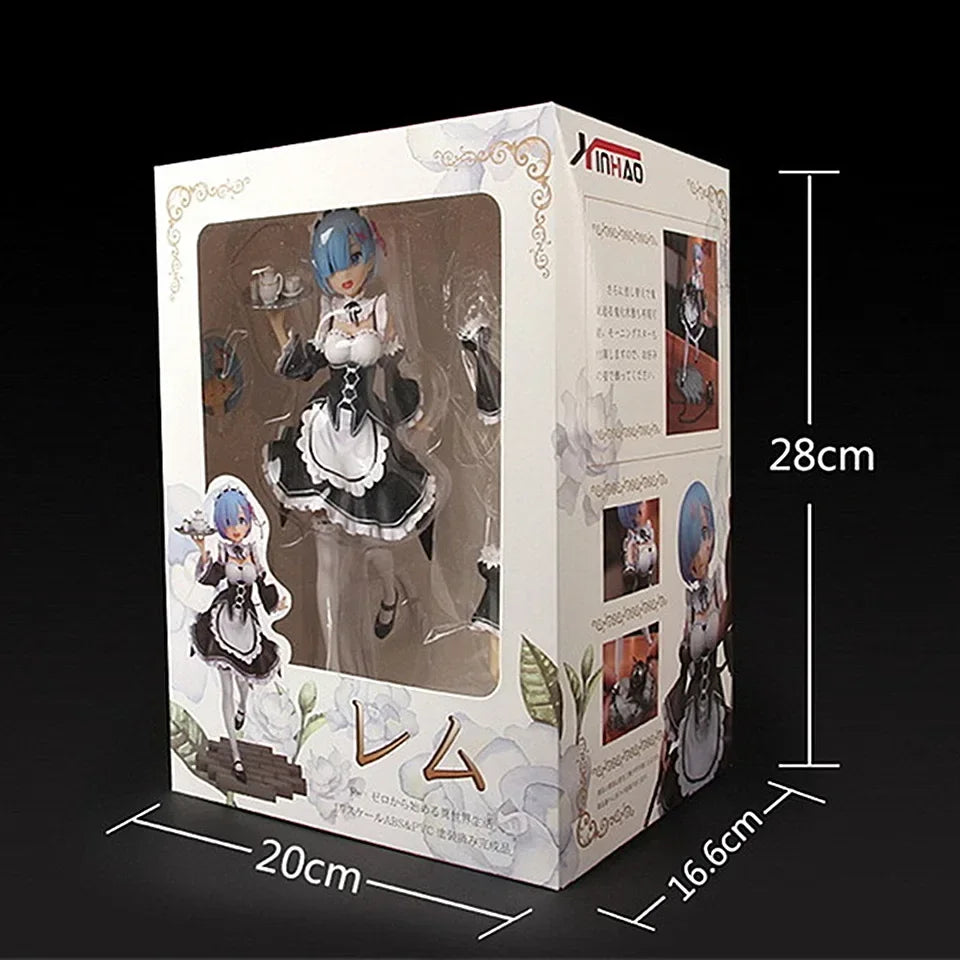 25cm Re:ZERO Starting Life in Another World Anime Figure Rem & Ram Twins Action Figure Rem/Ram Figure Collection Model Doll Toys