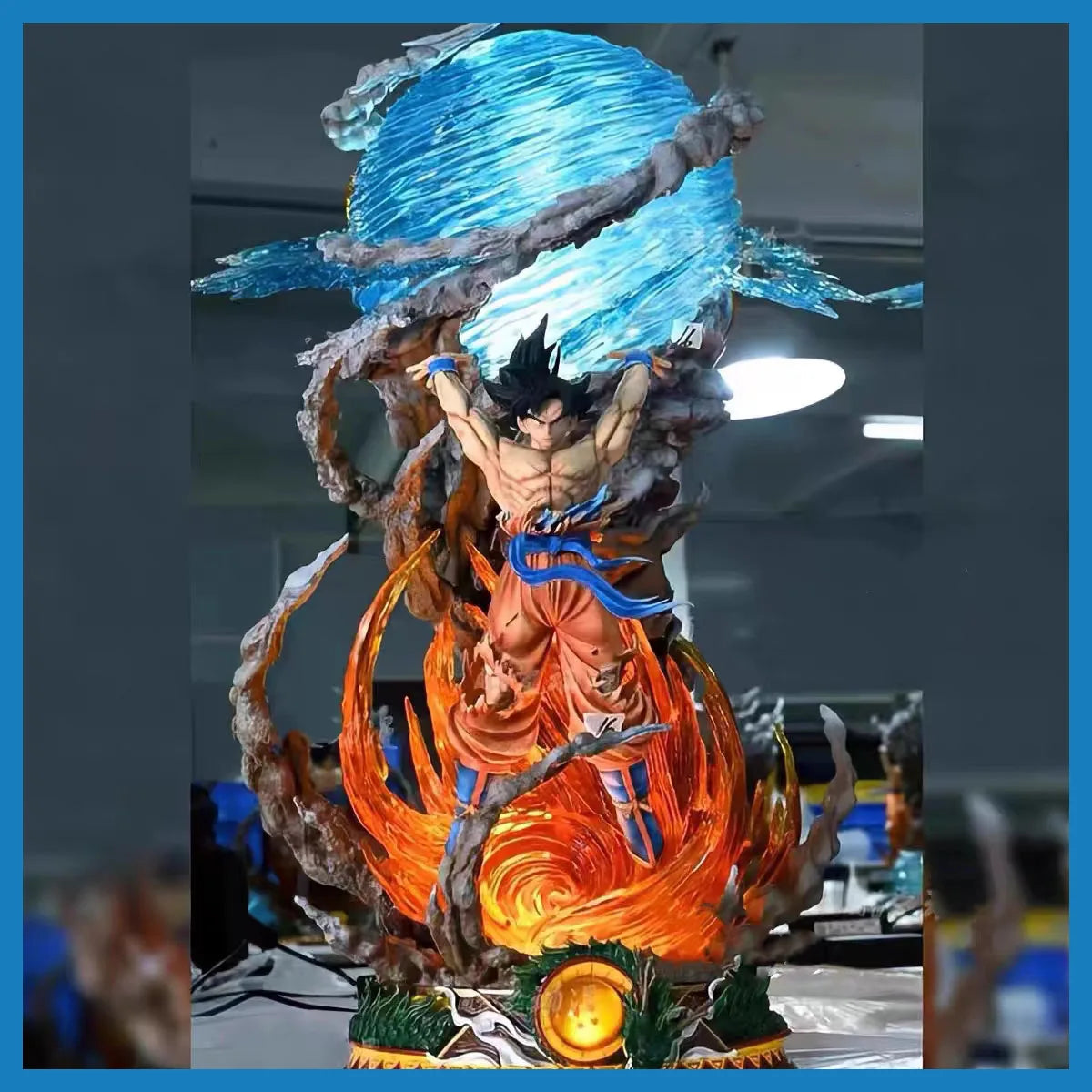 25cm Dragon Ball Figures Spirit Bomb Sou Goku Anime Figures Super Saiya Pvc Statue Doll Action Figure Model Collection Toys Gift