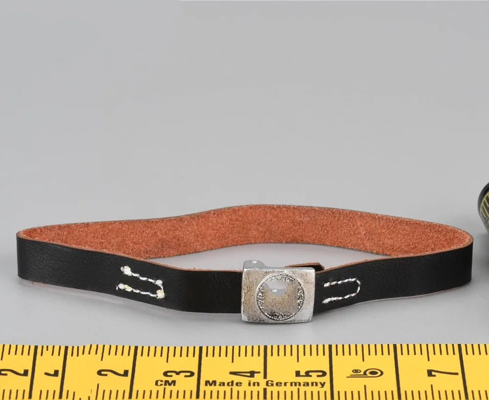 DID D80166 WWII Series Soldier Long Leather Overcoat Tops Coat Water Bottle Fit 12" DID DAM 3A Action Figure Collect 1/6