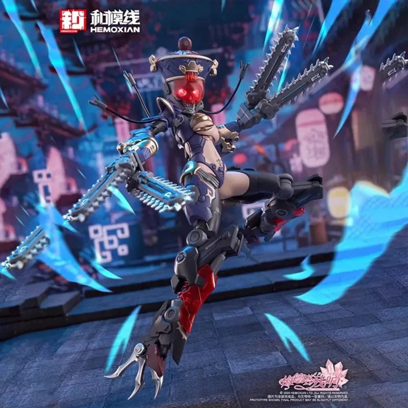 Hemoxian Anime Action Figrue JS-009 Jiulian Full Colletion Mobile Suit Girl Joints Movable Model Toys for Boys Christmas Gifts