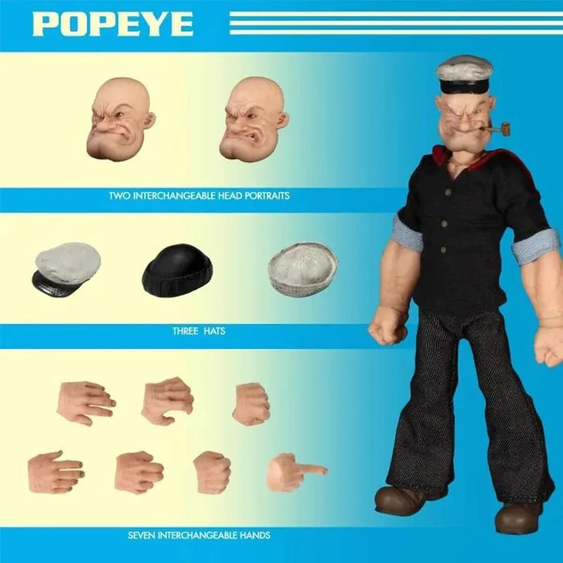 In Stock Original Mezco Toyz Popeye One:12 Collective Popeye 6 Inch Action Figure