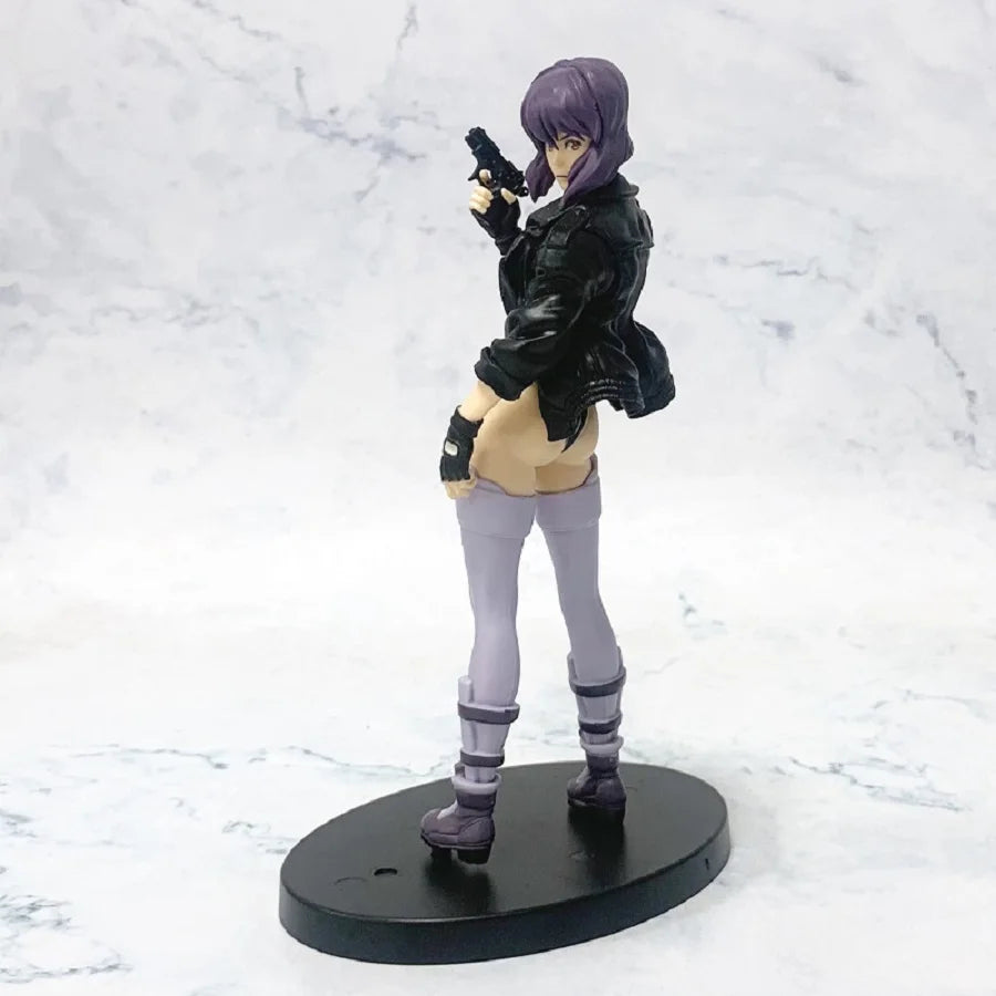 18cm Anime Ghost In The Shell Anime Figure captain Motoko Kusanagi Action Figures Peripheral PVC Desktop Model Doll Toy Gifts