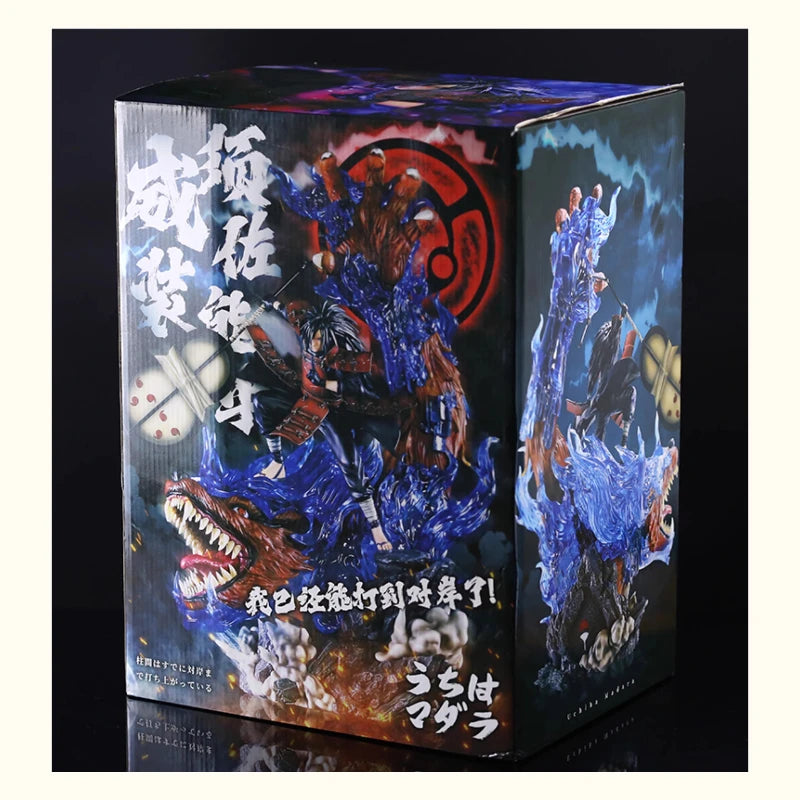 40cm New NARUTO Anime Figure Uchiha Madara Peripheral Model Desktop Decoration Ornaments Scene Statue Kids Birthday Gifts Toys