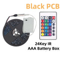 DC 5V 5050 RGB-Streifen-LED-Licht Batteriebetrieben IP21/IP65 Bandband Stabile LED-Streifen für drinnen und draußen 3/24/44-Tasten-Fernbedienung