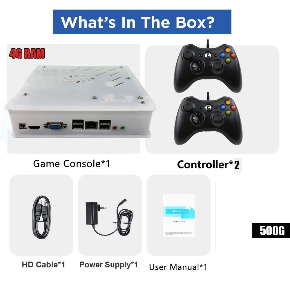 X8 Retro Game Console Upgrade Gaming Experience 8G RAM 2TB Storage 70000+ Classic Games Compatible with Wii PS2 XBOX PSP NGC