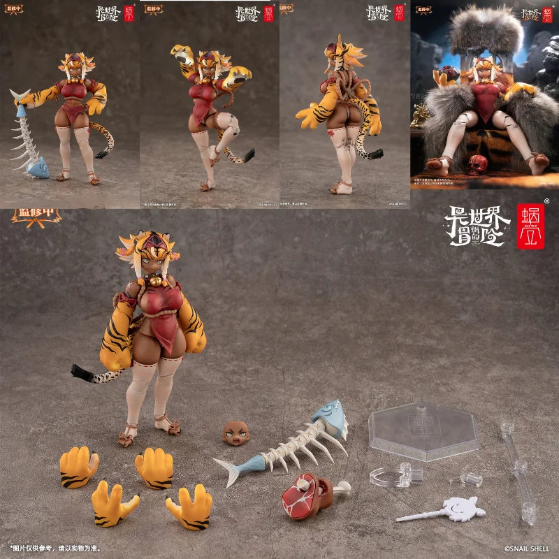 New Snail Shell Rpg-04 1/12 Action  Snail'S Isekai Adventure Tiger Girl Galu  Figure Figurine Collection Toys Gifts