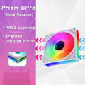 120mm ARGB CPU Fan - 3-Sided Infinite Mirror Lighting, 5V 3-Pin Cooling Fan for Gaming PC - Jungle Leopard Prism 6 Pro