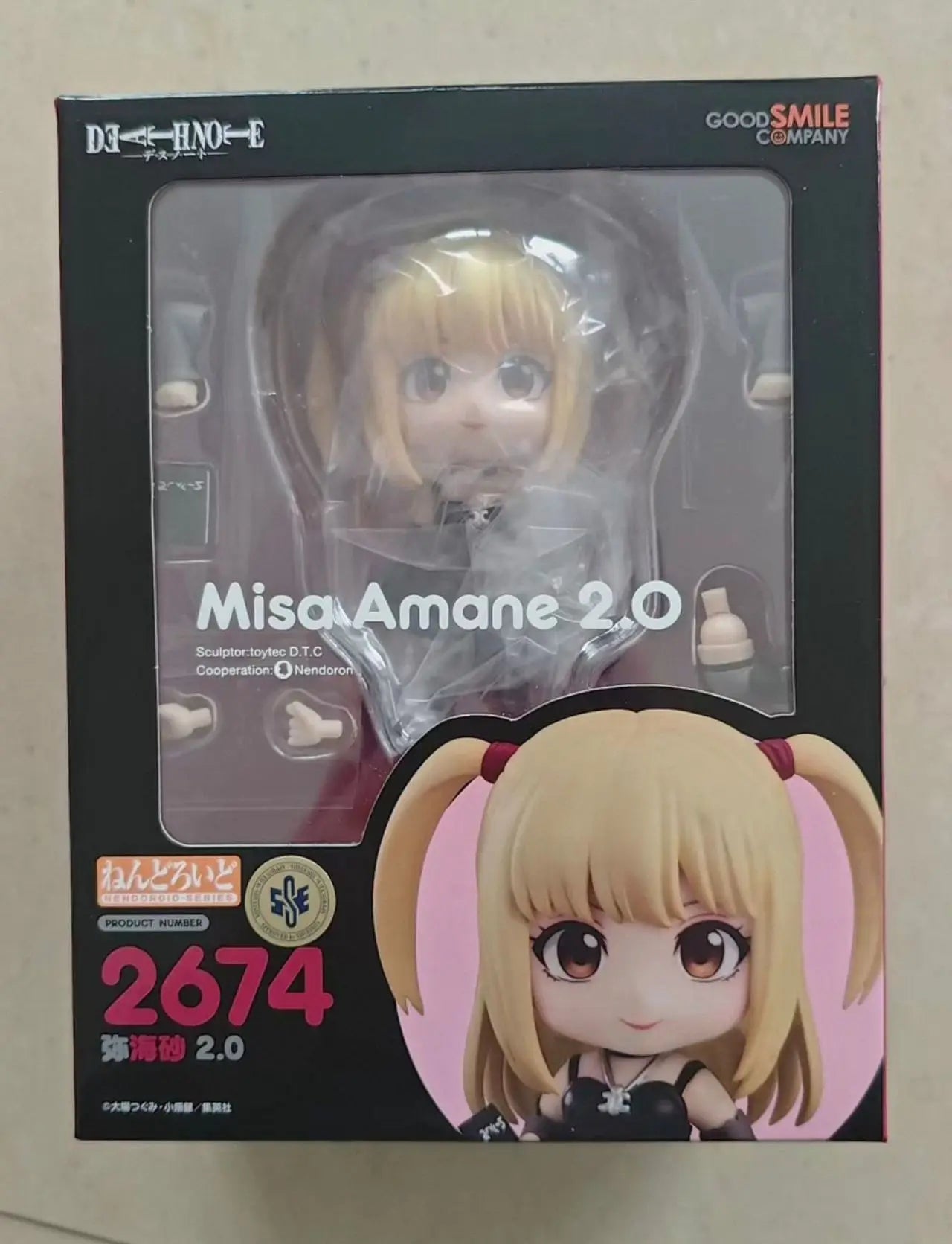Low price In Stock GSC Original Box  2674 Misa Amane 2.0 Anime Action Figure Model Toy Gift for Kids Foam Box Packaging