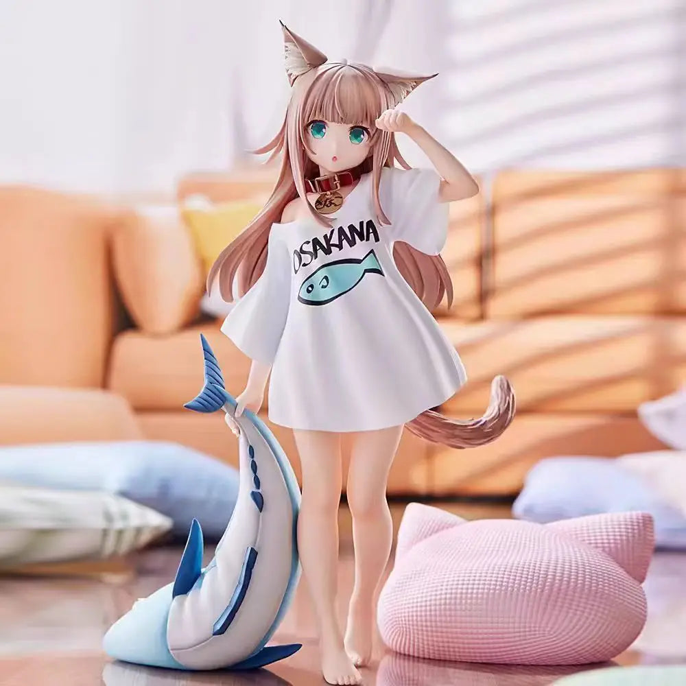 Replaceable Face Soybean Poer  Girl  Mobile Phone Stand Tea Par  Host Car Decoration Anime Figure Collectible