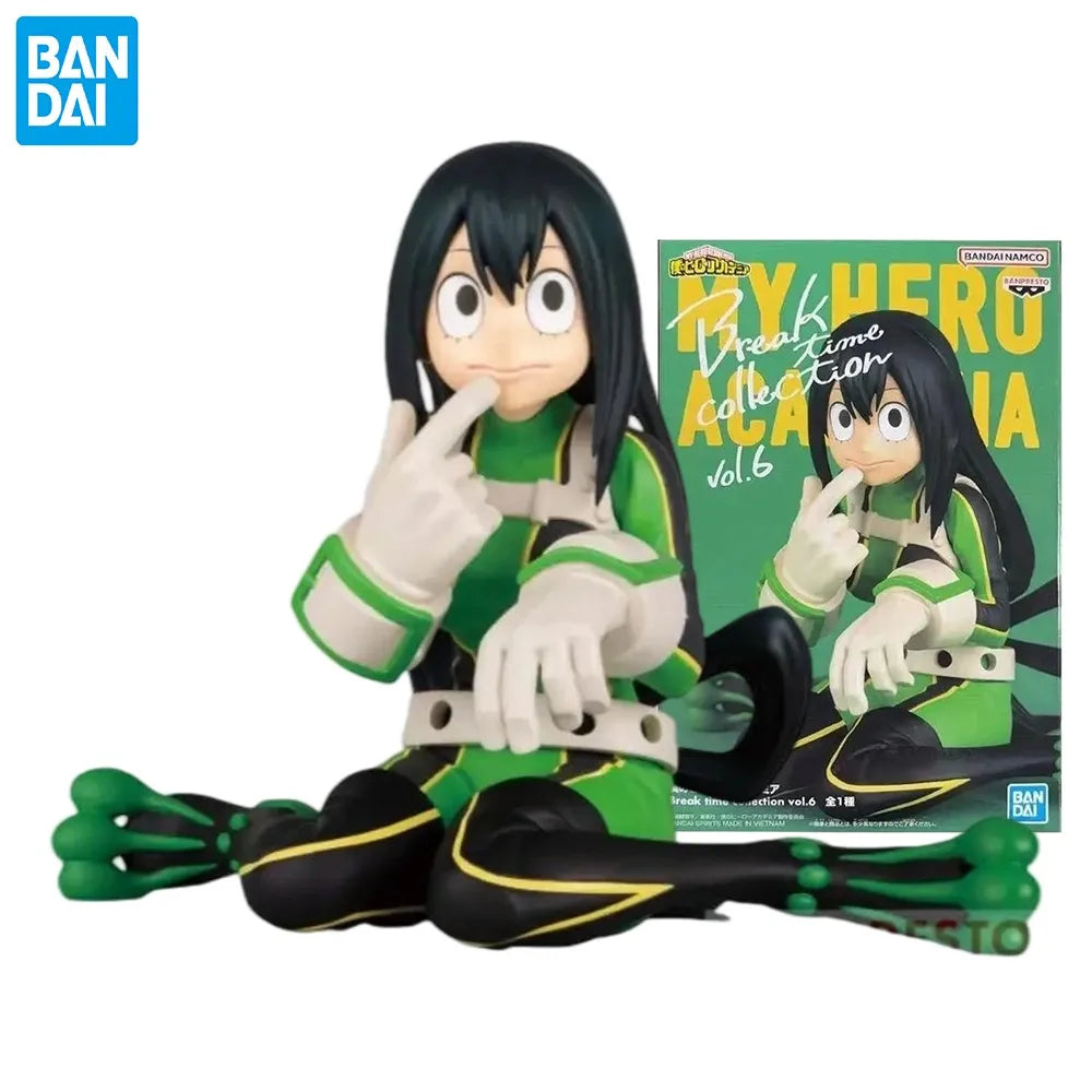 In Stock Original My Hero Academia Tsuyu Bandai Banpresto Break Time Collection Vol.6 Anime Merchandise Action Figure Figurine