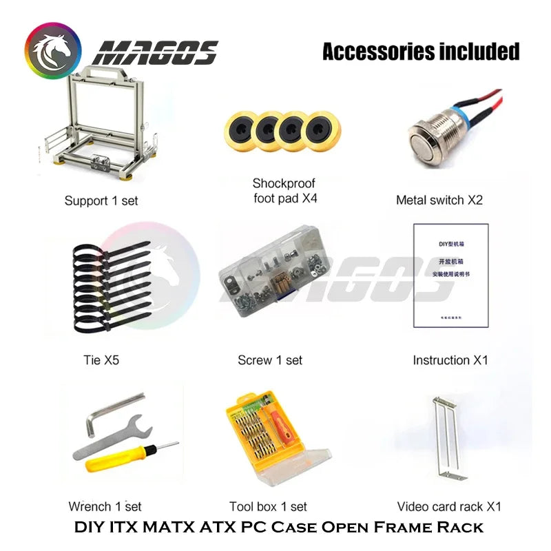 DIY Gamer Schrank MOD ITX MATX PC Fall Open Frame Aluminium Kreative ATX Turm Desktop Gaming Computer Chassis Rack