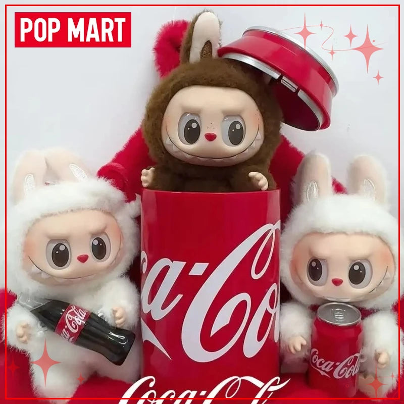 Genuine POP MART Labubu The Monsters Coca Cola Series Blind Box Vinyl Face Plush Doll Pendant Action Figure Christmas Gifts