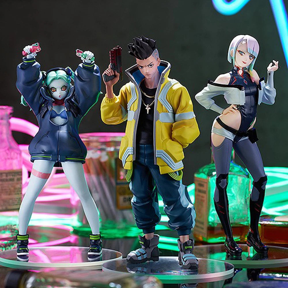 Anime Game Cyberpunk: Edgerunners DAVID LUCY REBECCA Figure Standing Model Toy Gift Collection Aciton Figure PVC Desk Decoration