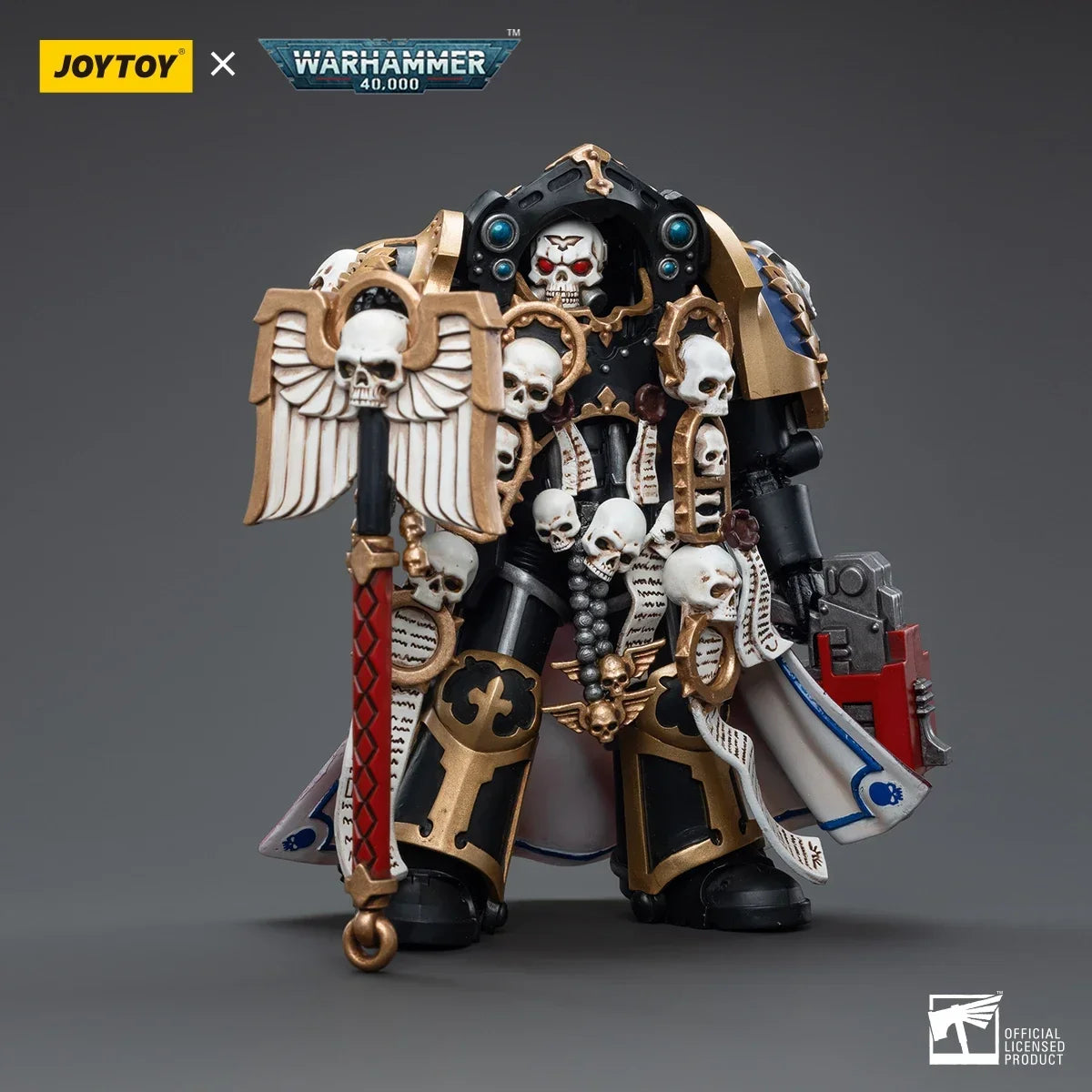 JOYTOY  40K Ultramarines Terminator Chaplain Brother Vaniu 1:18 Action Figure,Collection Model Toys Gift for Adults