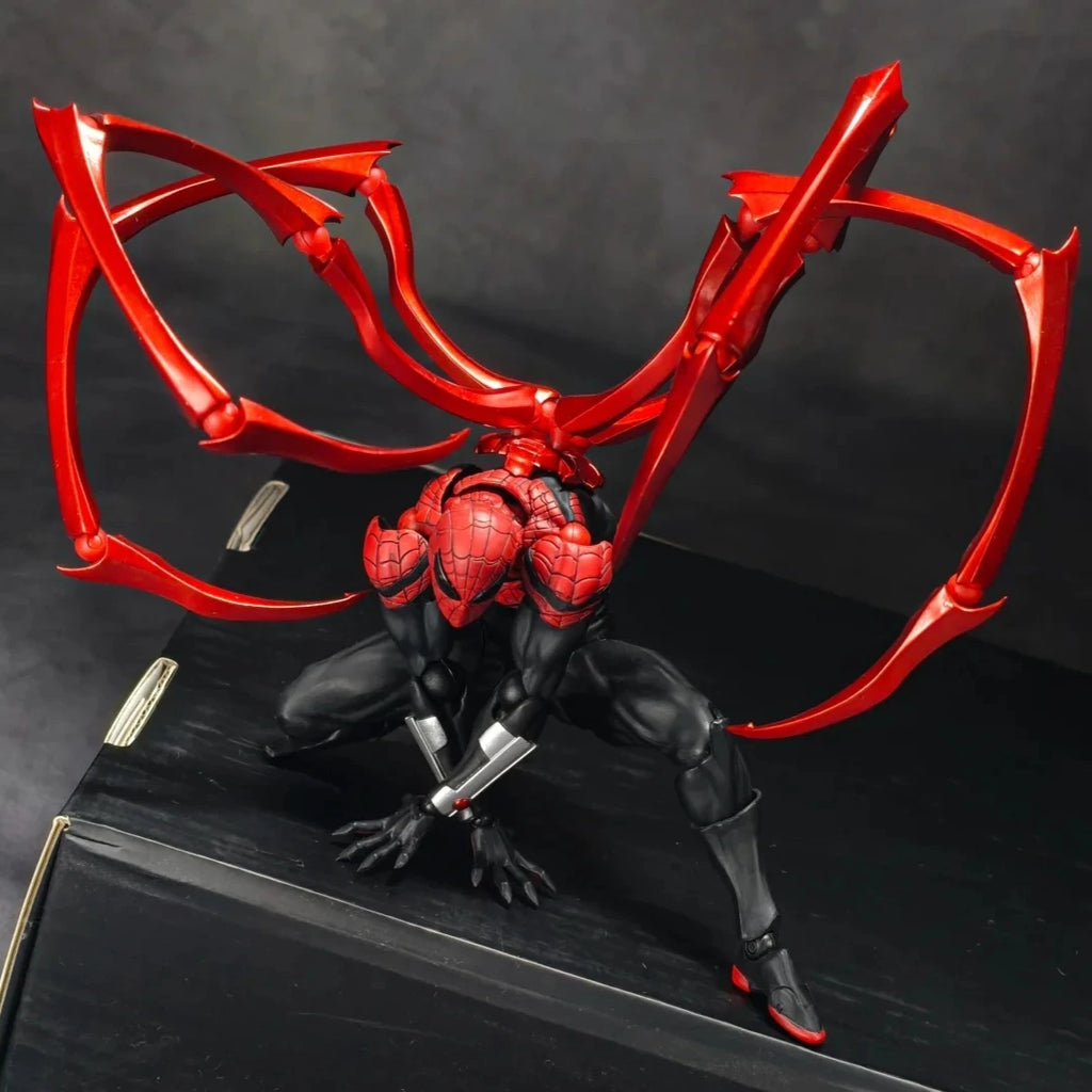 Mess Toys 16cm Ultimate Spider Man Articulat Action Figure Miles Morales Black Red Suit Model Collect Desktop Ornament Toy Gifts