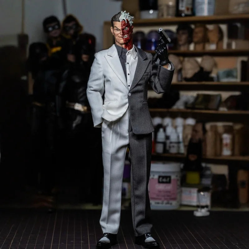 MToys Batman Comic Action Figure MS013 Original PVC Anime Collection Headed Sculpt Set Replaceable Face Model Toy Gift Decor