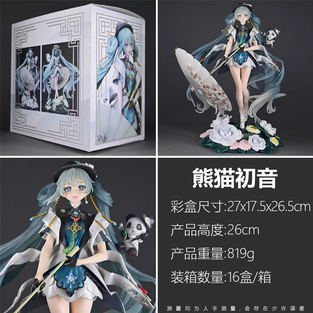 Anime Hatsune Miku Panda Character Seriesdesktop Statue Ornament Exquisite Model Toys Window Display Periphery Collectible Gifts