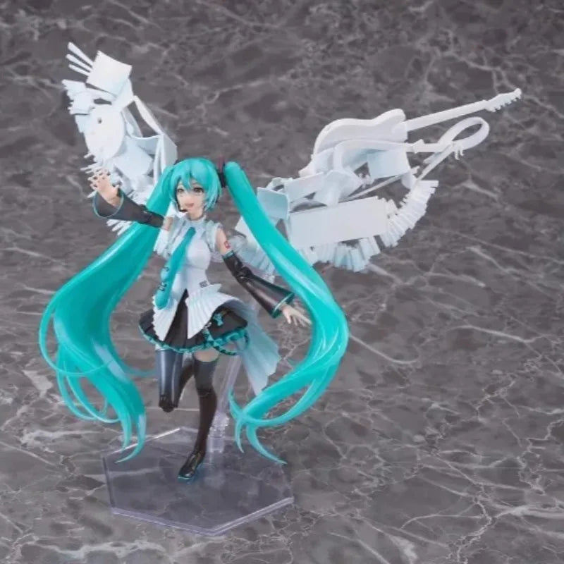 Max Factory Original Genuine Vocaloid Hatsune Miku Plamatea Happy 16th Birthday Ver. 16cm Collections Model Toy Action Figures