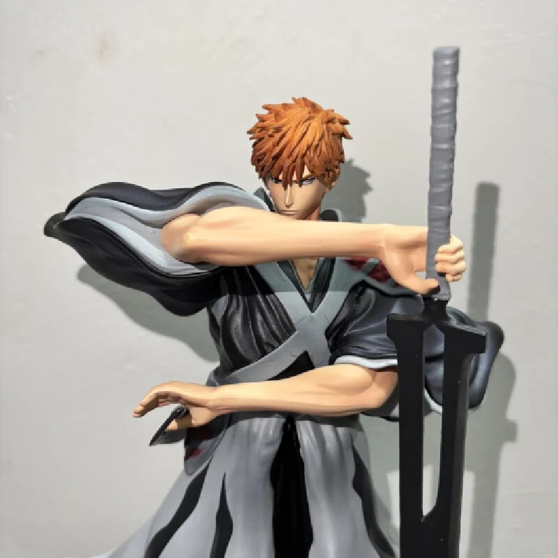 35cm Bleach Ichigo Kurosaki Dual Sword Blood War Gk Statue Anime Collectible Desktop Decoration Figure Gift For Anime Fans Toy