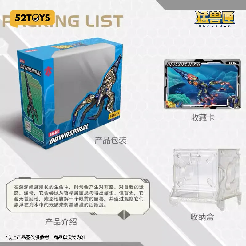 Original 52toys Beast Box Series Abyss Spiral Corner Stone Deformed Assembled Model Mecha Action Figure For Boy Customized Gift