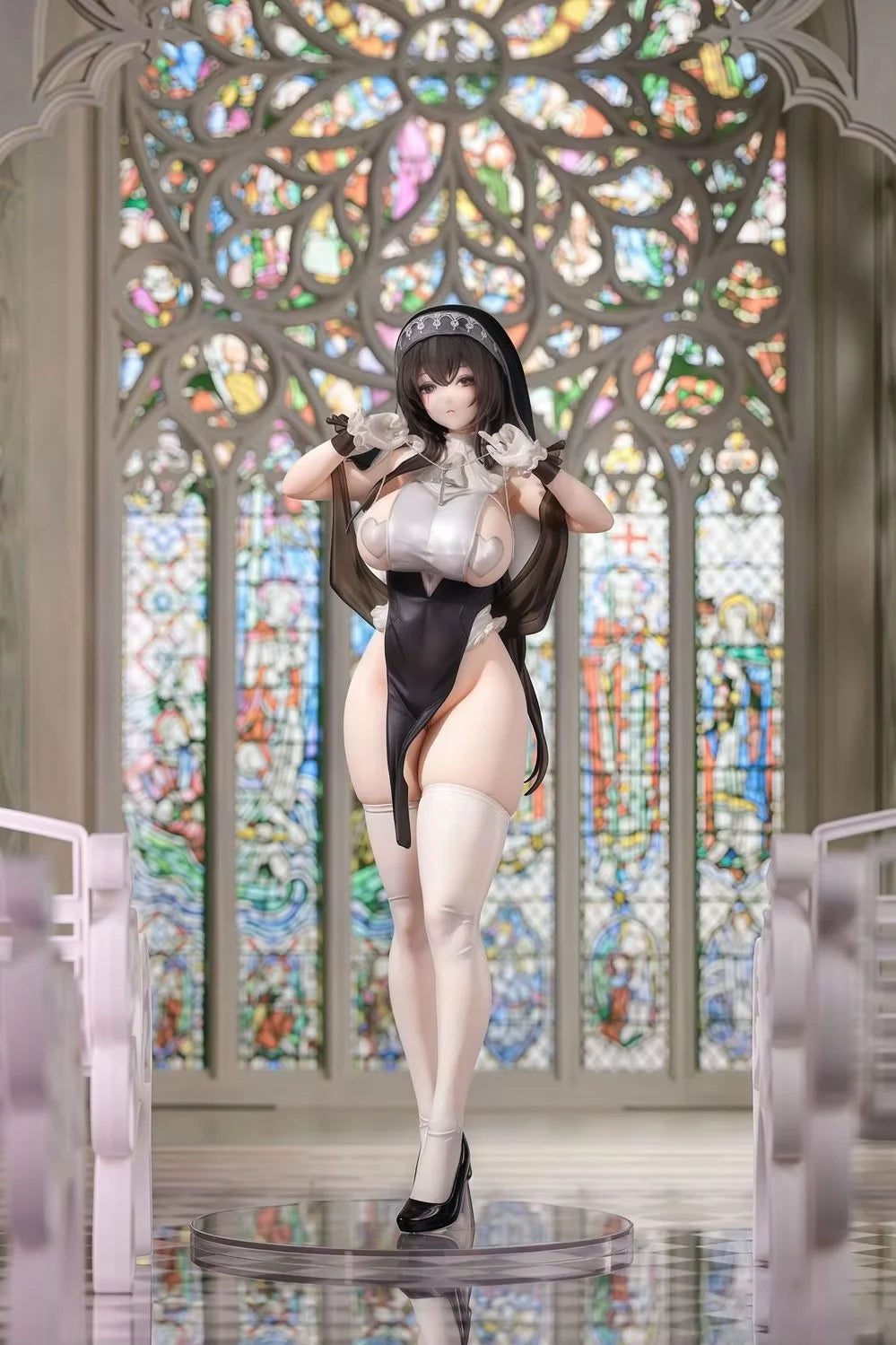 コスプレシスターさん Cosplay Nun Anime Figure Sexy Girls Figures Figurine Model Statue Doll Collection High Quality Version Toys Kids Gift