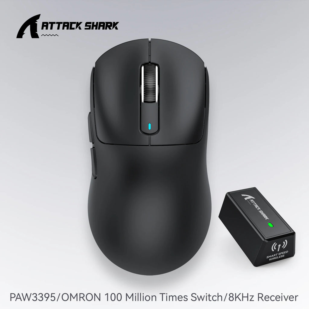 Atack Shark X3 PAW3395 Mouse Lightweight Wireless Gaming Mouse,Tri-Mode  Mouse,26K DPI PAW3395,PC/Laptop/Win/Mac