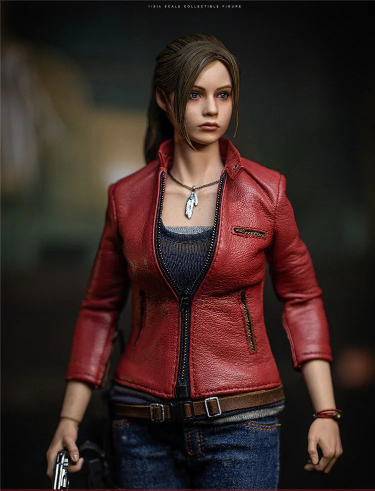 In Stock 1/6 Women Soldier Claire Redfield With Weapon Full Set 12'' Action Figure Body Best Collection NAUTS x DAMTOYS DMS031