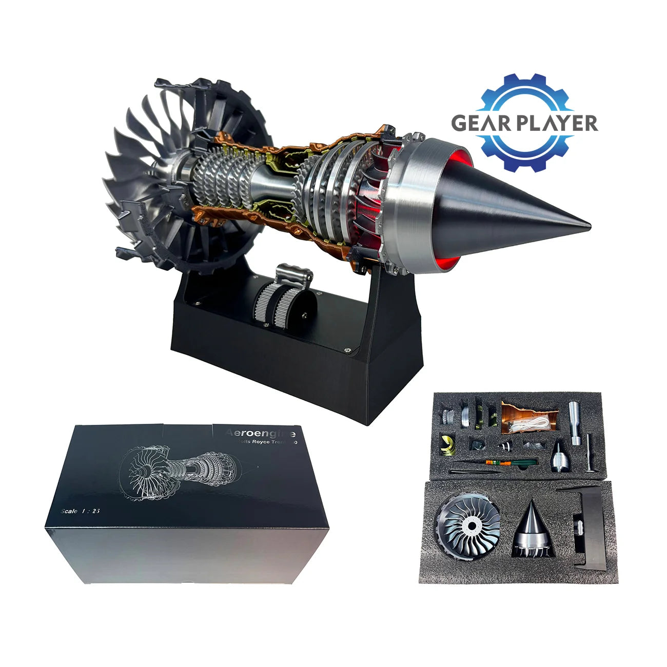 Super Turbofan Engine Model Brushless Motor Function Fan Electric High Performance Power Turbine Cool Boutique Toy Gi