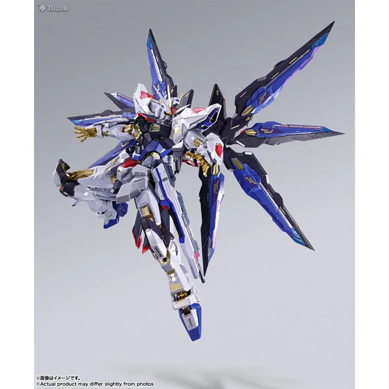 Bandai Original Mobile Gundam METAL BUILD STRIKE FREEDOM GUNDAM 195mm Anime Action Figures Toys for Boys Gift Model Ornaments