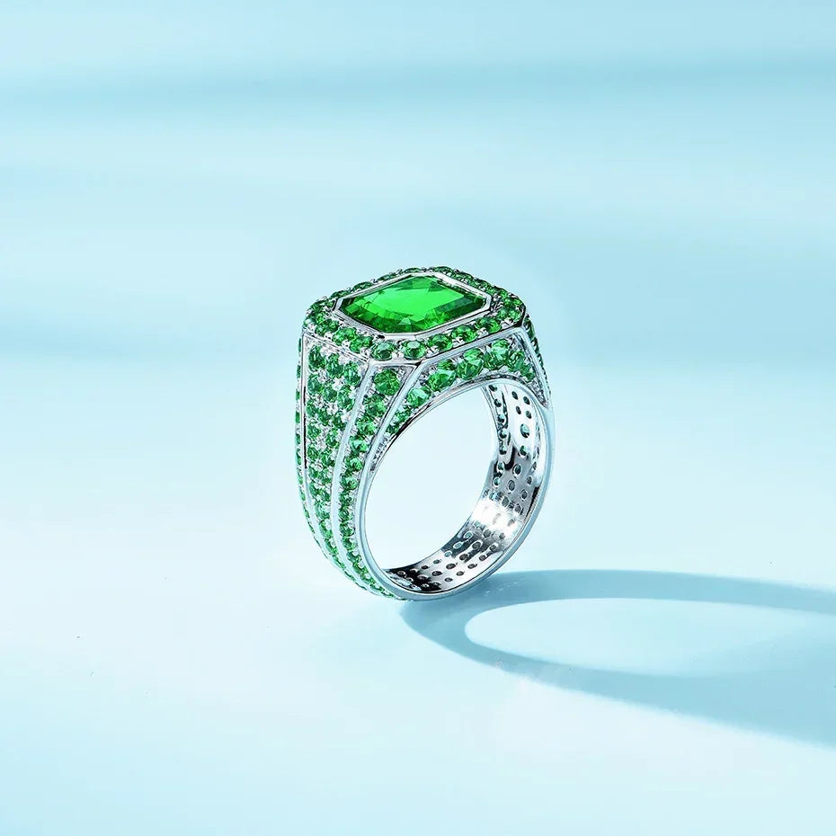 KT Customize Solid Gold Diamant RING und Ohrringe Edler Schmuck Verlobungsringe für Frauen