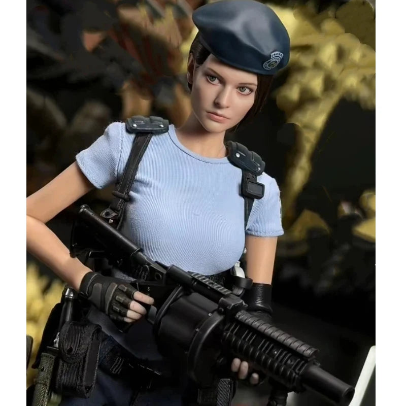 Police Forces Jill Action Figure Resident Scale Special Blue Uniform Complete Set Collectible Model  Adult Collectors Gift