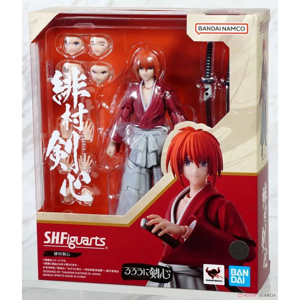 Bandai in Stock Original S.H.Figuarts SHF Rogue Kenshin - Meiji Swordsman Romance Tan Anime HIMURA KENSHIN Action Figures Toys
