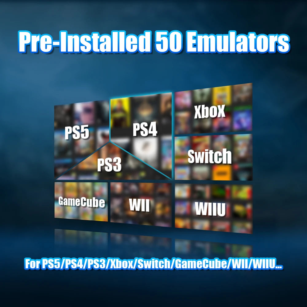 6T Portable Retro Game Hard Drive For PS5/PS4/PS3/PS2/Xbox/N64/Switch Emulator Game HDD Built-in 65000+ Games For Win PC/Laptop