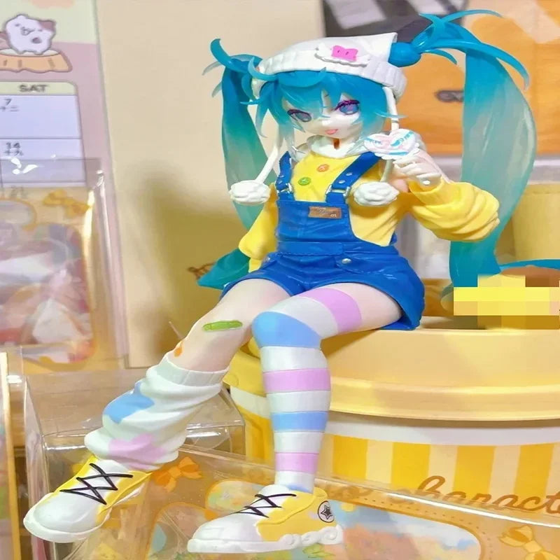 14cmIn Stock hot sales Noodle Stopper Hatsune Miku -Lollipop Ver.- PVC 14CM Anime Action Figures Model Collection Toy