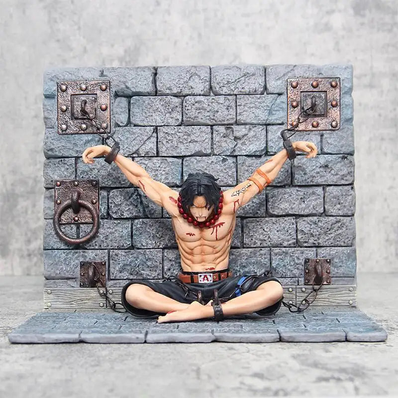 One Piece Anime Figures Luffy Portgas D Ace Action Figure Statue Desktop Ornament Doll PVC 22cm Figma Figurine Collectible Toys