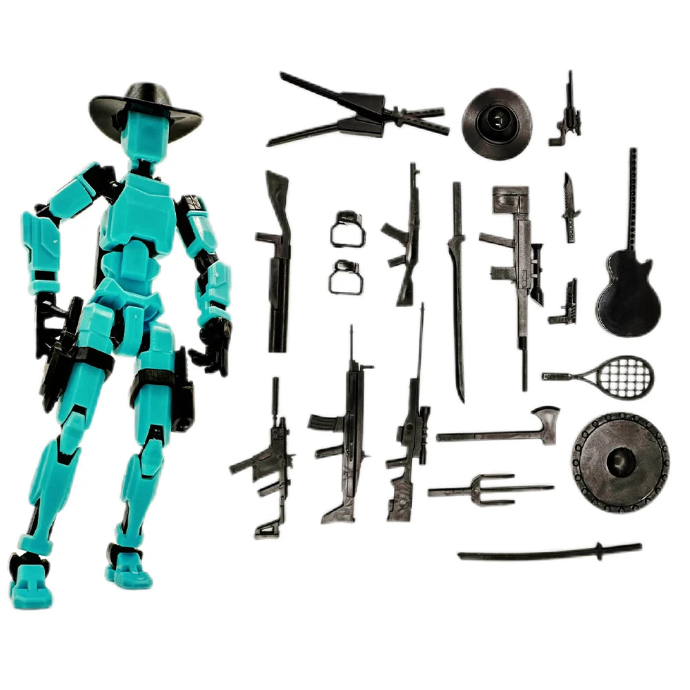 3D-gedruckte Death/Swordsman Dummy 13 Actionfiguren, mehrgelenkige, bewegliche Lucky 13 Actionfigur, Nova 13 Actionfigur als Geschenk