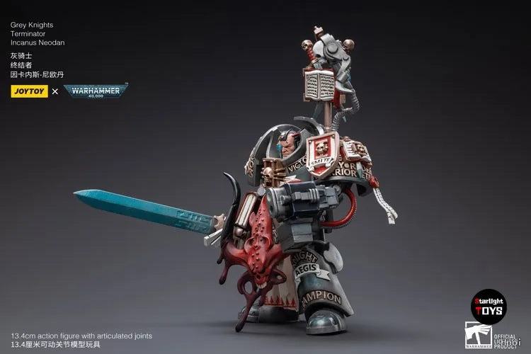 JOYTOY 1/18 Action Figure Warhammer 40K Grey Knights Terminator Incanus Neodan Model Toy Gift