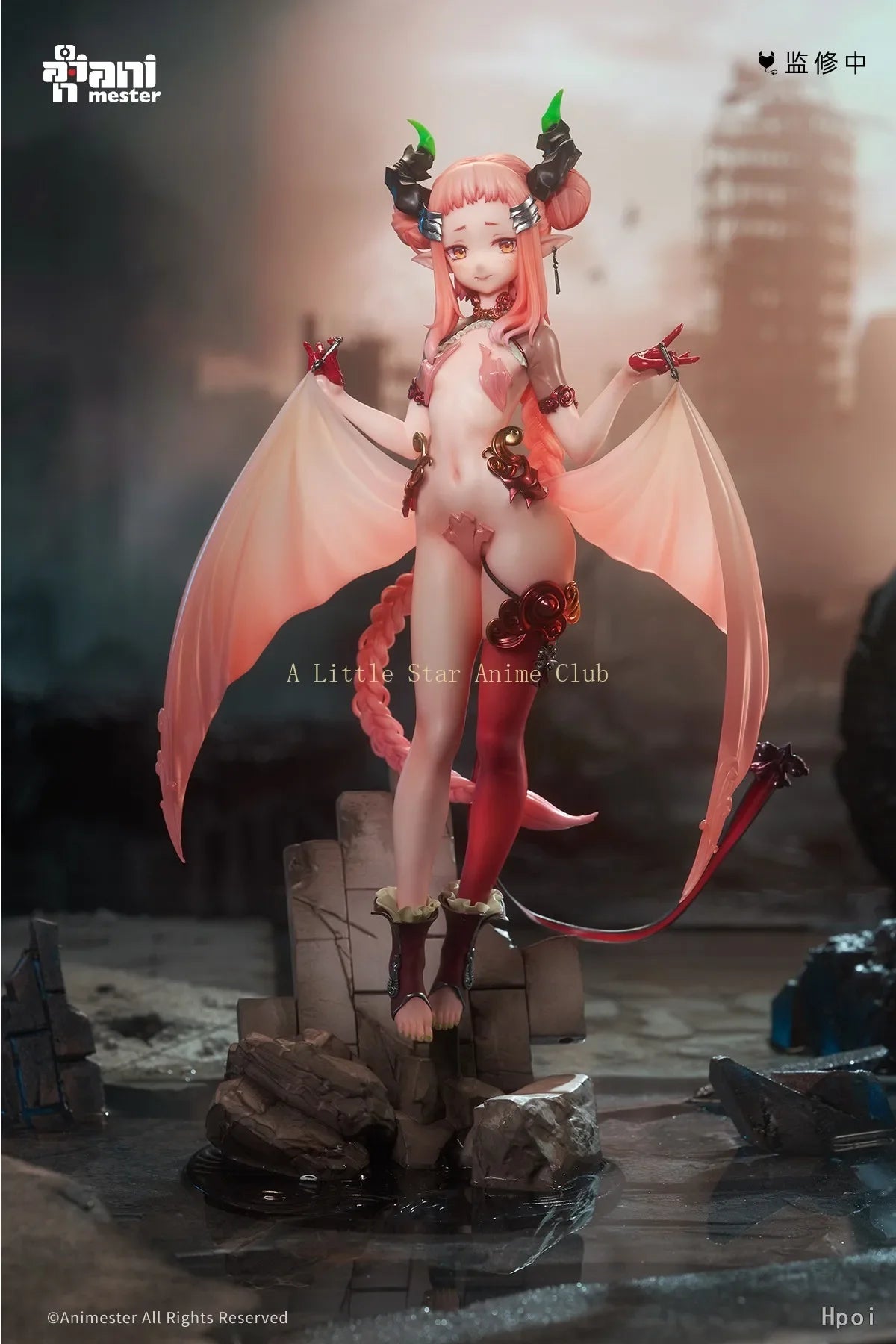 In Stock Original AniMester Little Succubus Yayazi 1/7 Machine Girl Figure 29CM Animation Characters Model Toy