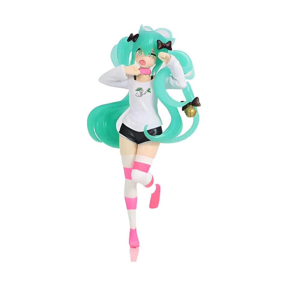 19cm Sexy Girl Hatsune Miku Anime Figure Fashion Subclture Miku Action Figure Room Decorations PVC Collection Model Doll Toys