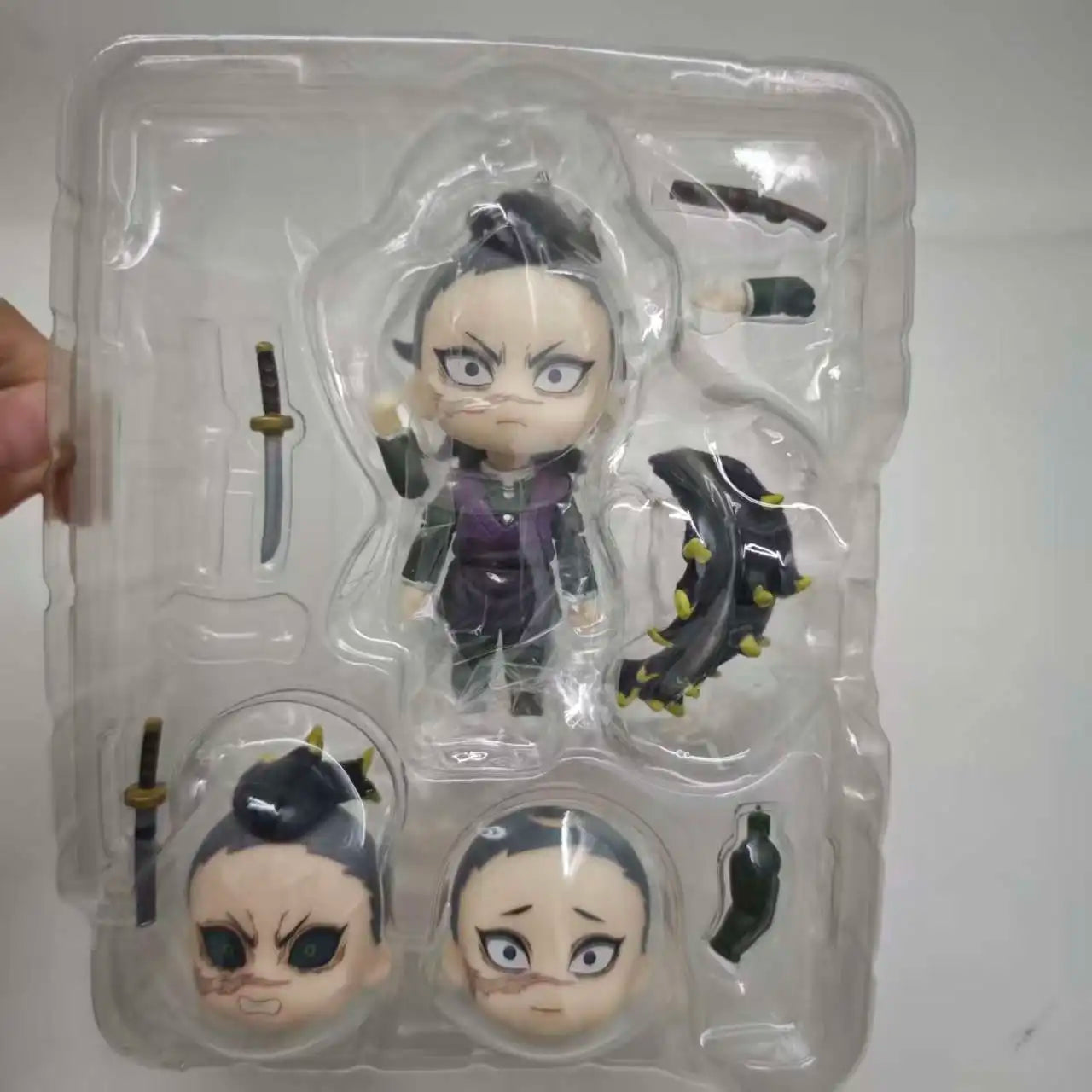 Anime Demon Slayer Genya Shinazugawa 2505 Articulated PVC figure Model Toys Gift 10cm