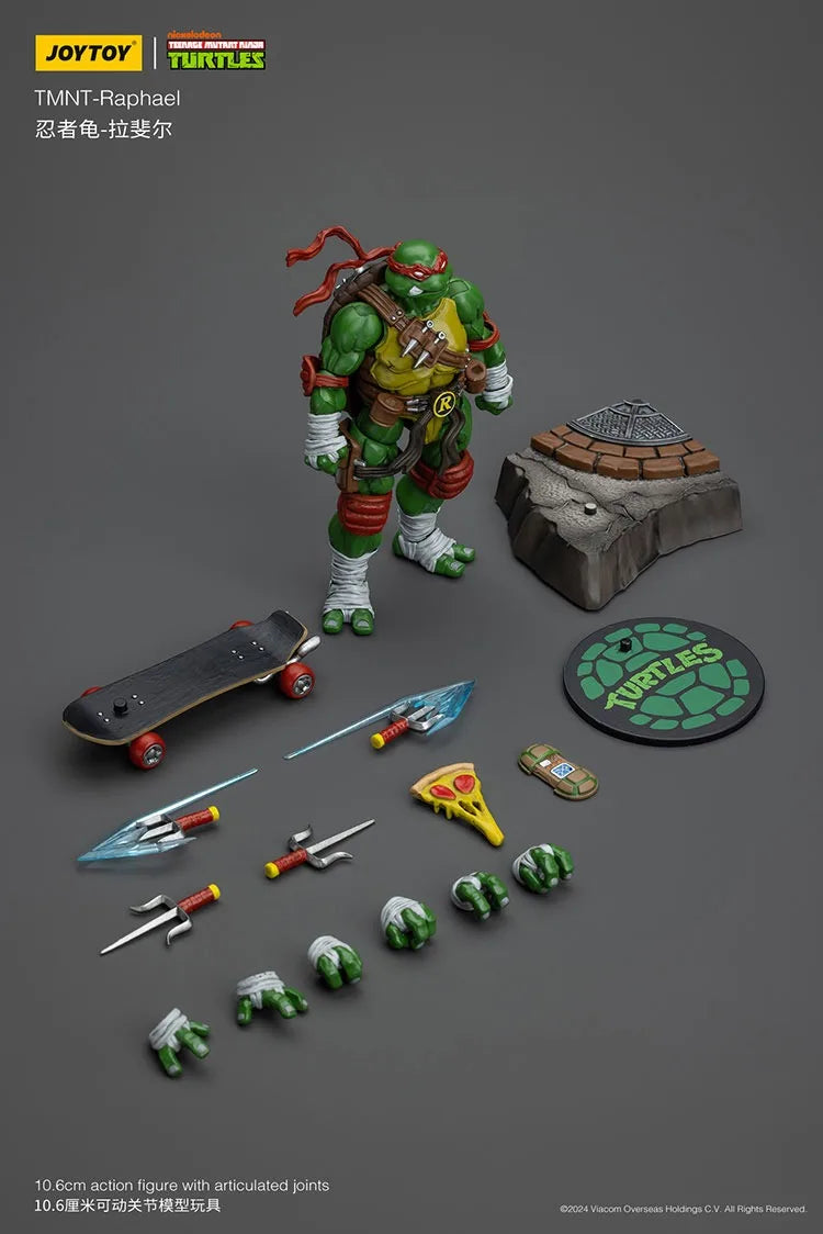JOY TOY TMNT Raphael Action Figures Original Doll Decoration Gift Collection Garage Model Kits