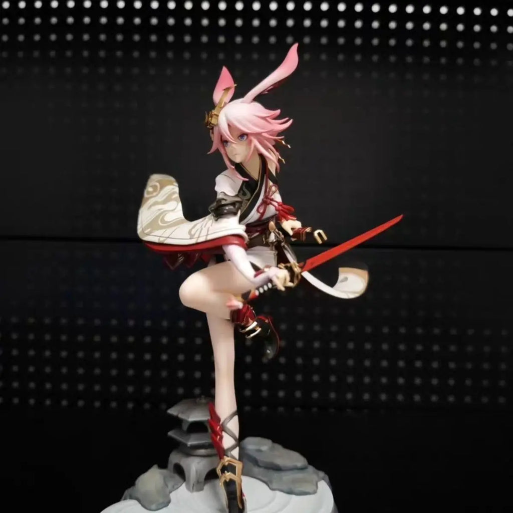 26.5cm Honkai Impact Yae Sakura Fighting Ver. Figure - Standing Game Girl Statue, Collection Desktop Ornament Toy