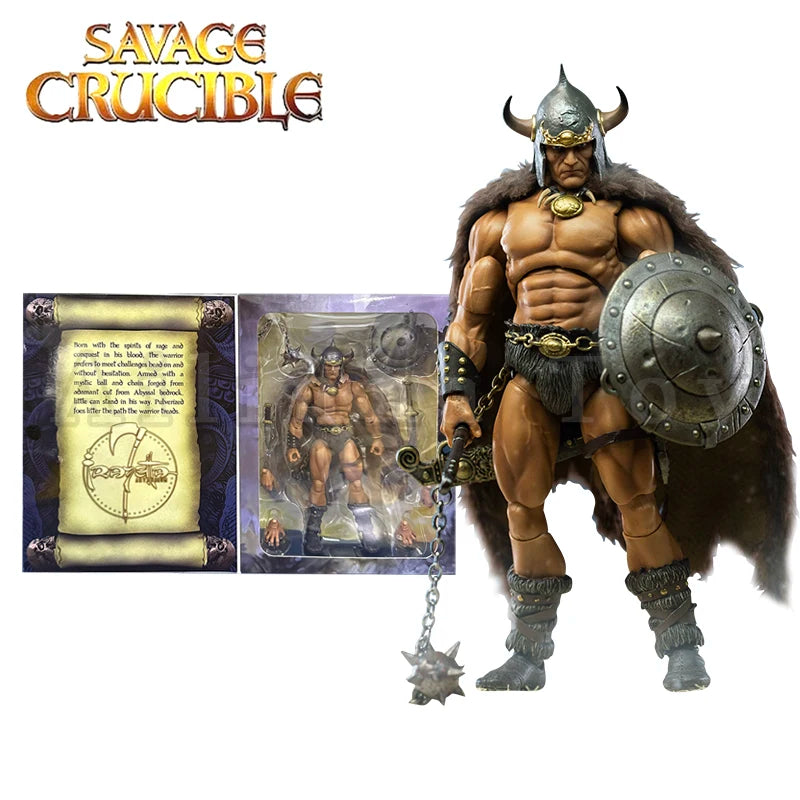 Harbinger Studios 1/12 7inch Action Figure Savage Crucible Wave 2 Jaeger Nashom Krieger Whoman Barbarian Anime Model For Gift