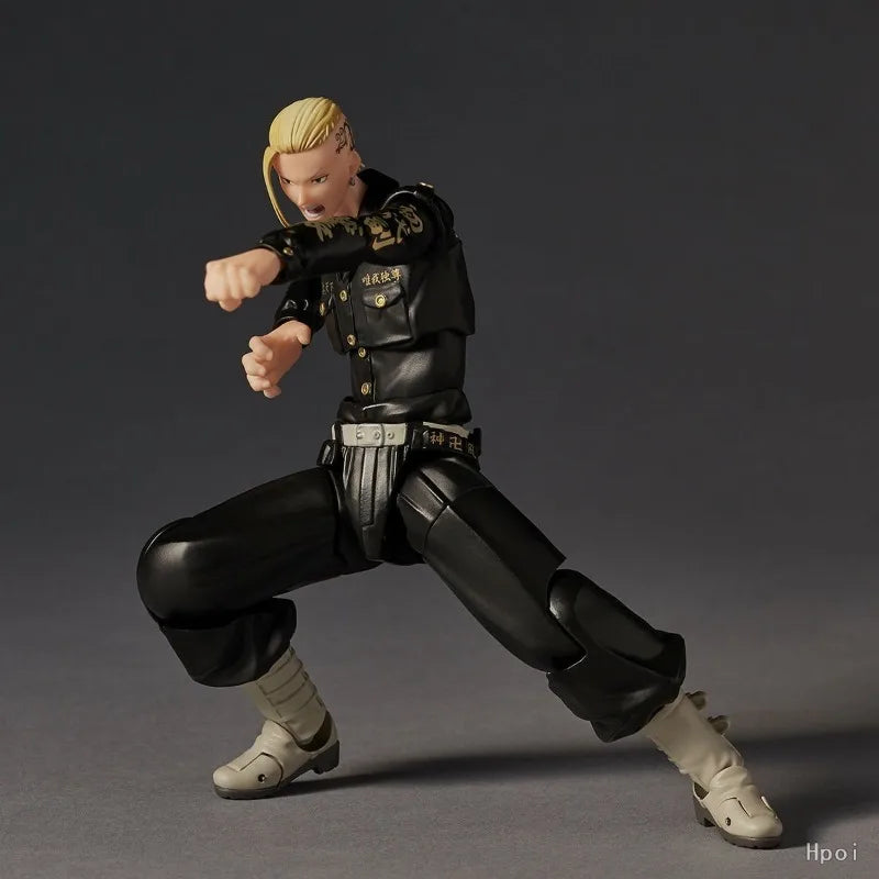 In Stock Original KAIYODO Revoltech Tokyo Revengers Draken Anime Figure Toy Gift Ornament
