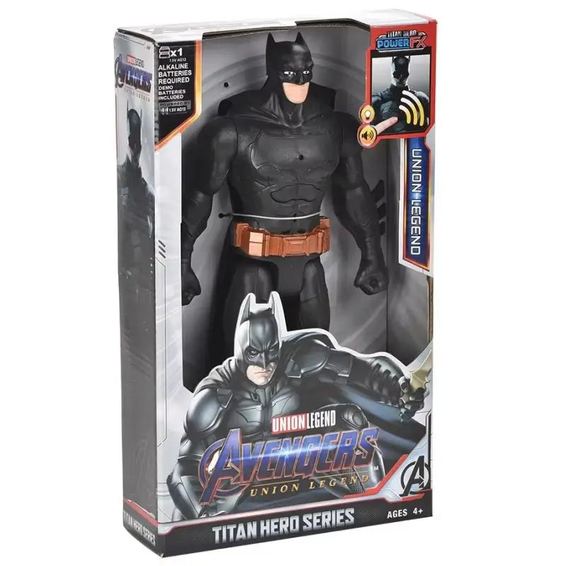 High Quality 30cm Marvel Avenger Toy Thanos Spiderman Iron Man Captain America Thor Black Panther Sound And Light Holiday Gifts