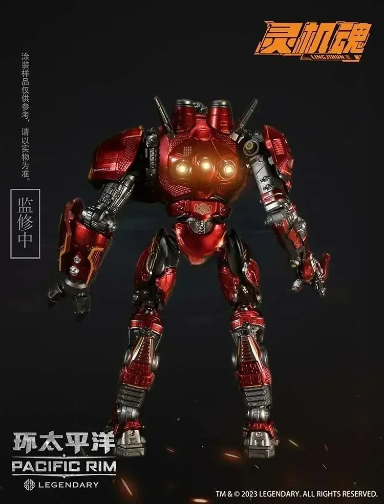 LING JIHUN Original Pacific Rim Crimson Typhoon Finished Mecha LED Light Emitting Action Robot Figures Toys  Collectible Mode