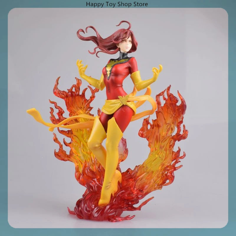 23 см X-Men Dark Phoenix Jean Grey 1/7 Красива фигурка на момиче Модел Статуя Момчета Колекция Декорация за настолни орнаменти Играчки Подаръци