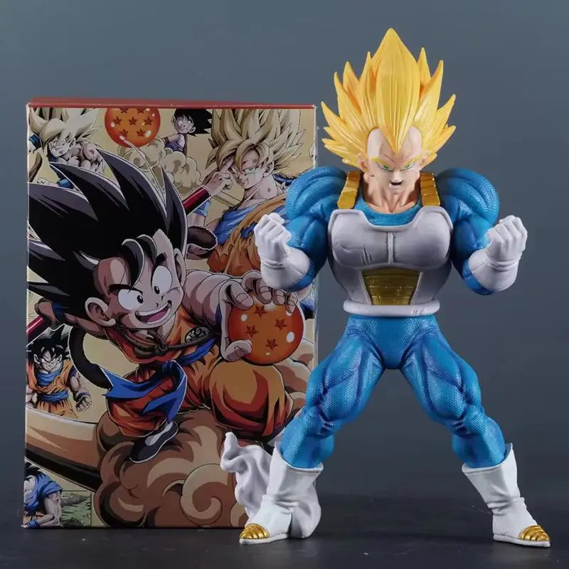Dragon Ball Z Anime-Figur, 25 cm, Majin Practice Vegeta, PVC-Actionfigur, Sammlermodell, Spielzeug für Dekorationen und Geschenke