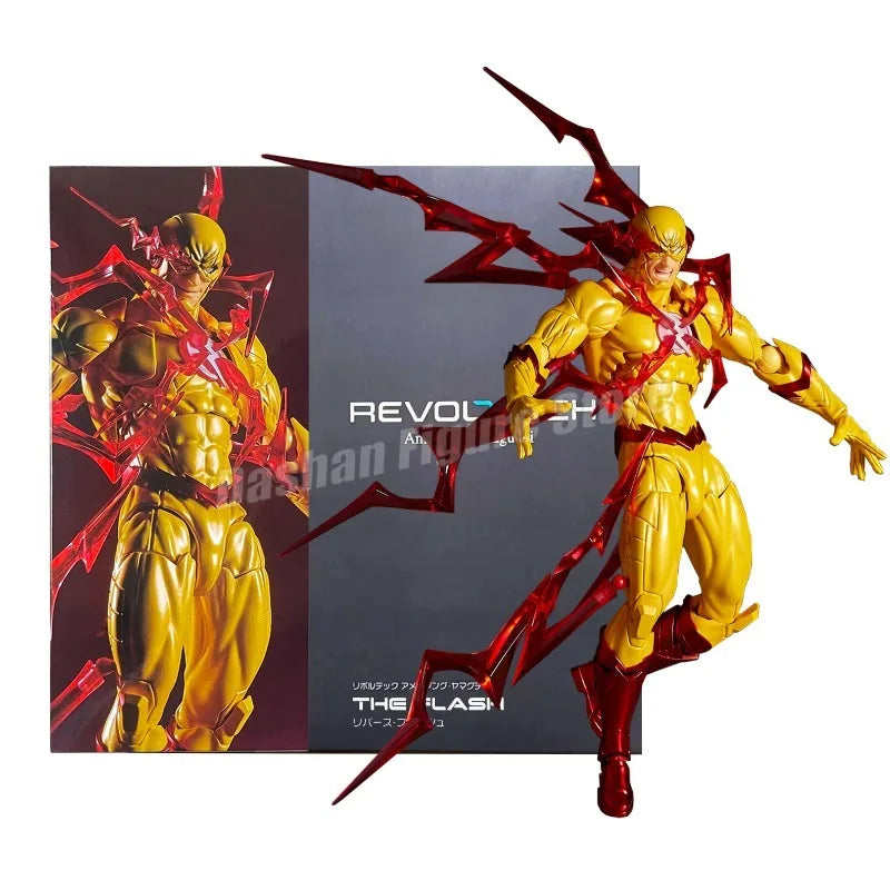 Fantastische Yamaguchi Flash Actionfigur, 17 cm, bewegliche Superhelden-Sammlung, Kaiyodo Revoltech Flashpoint Figur, Modellspielzeug, Geschenk